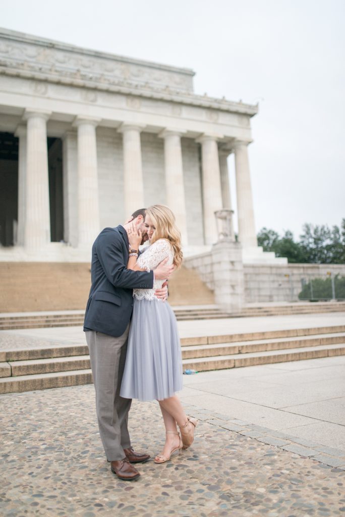 Lincoln Memorial Engagement Photo