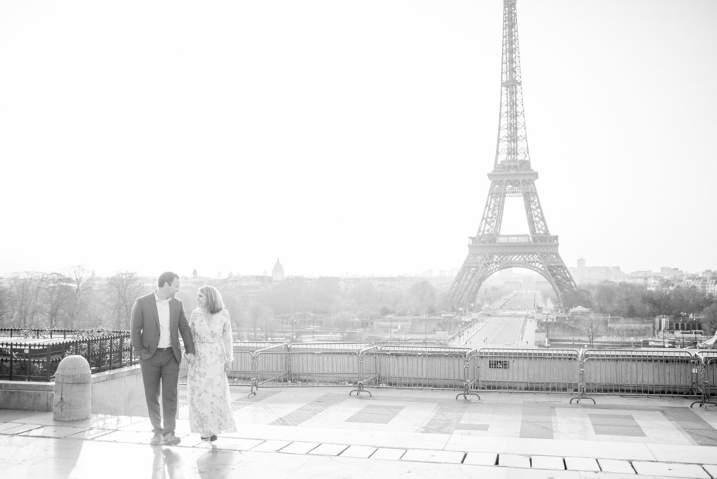 Eiffel Tower Engagement Photo