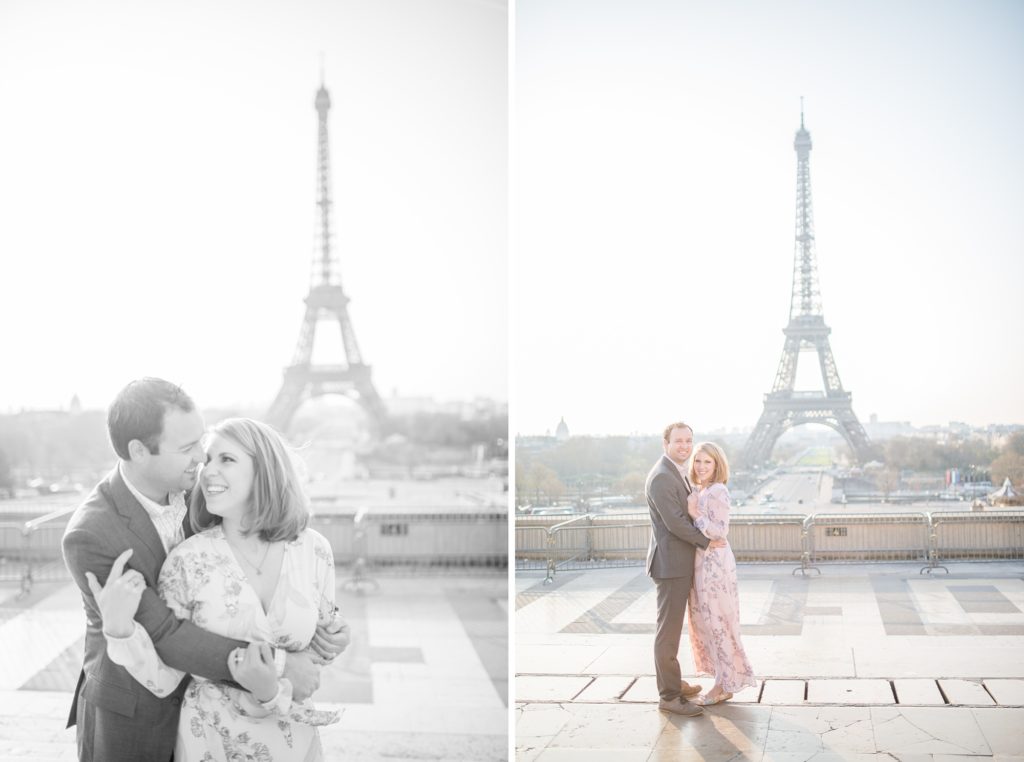 Eiffel Tower Engagement Photo