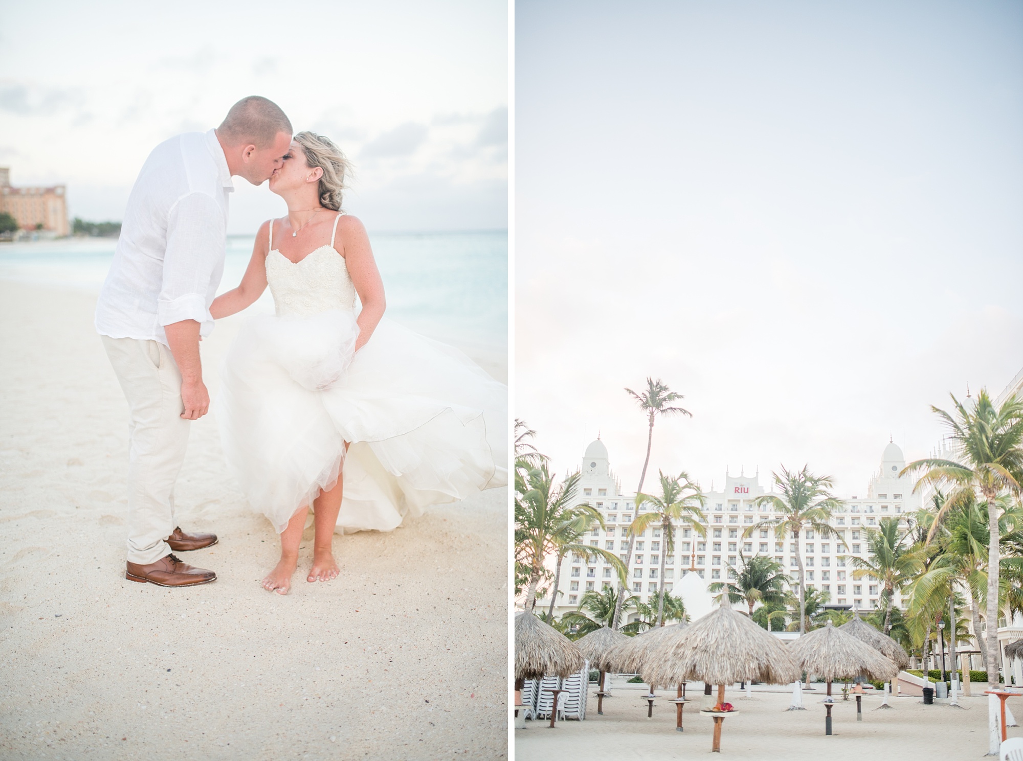 Windblown Romantic Aruba Wedding Riu Palace Palm Beach Deena John Anna Gleave 3030